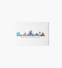 Meet me at my Happy Place Vector Orlando Theme Park Illustration Design Art Board Print