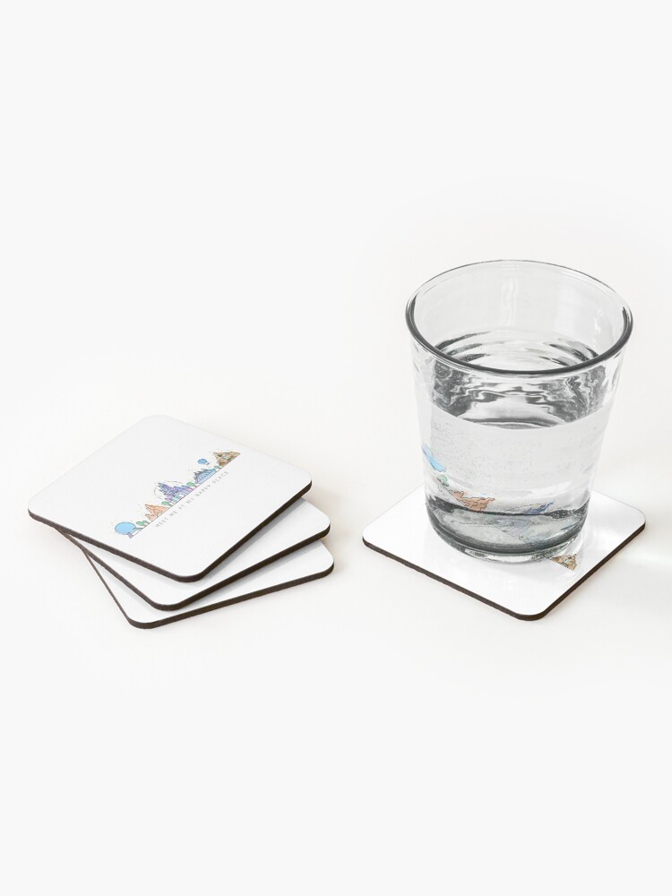 Alternate view of Meet me at my Happy Place Vector Orlando Theme Park Illustration Design Coasters (Set of 4)