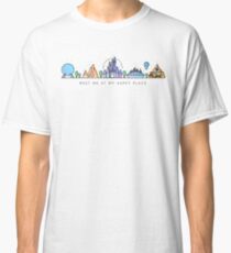 Meet me at my Happy Place Vector Orlando Theme Park Illustration Design Classic T-Shirt