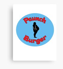 Paunch Burger Logo Parks and Recreation Canvas Print