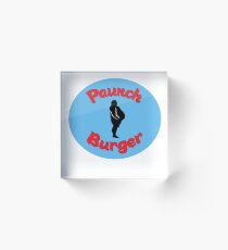 Paunch Burger Logo Parks and Recreation Acrylic Block