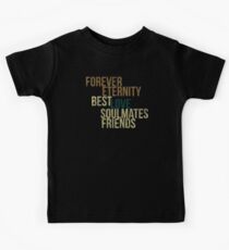 Camiseta para niños Por siempre eternidad mejores amigos de almas gemelas