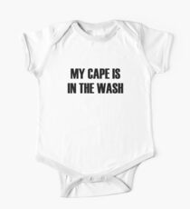 Cape superhero cape Short Sleeve Baby One-Piece