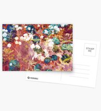 Romantic floral / flower pattern made with photo collage technique Postcards