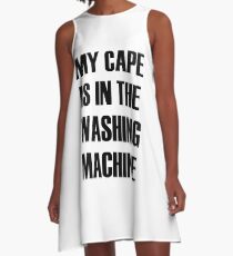 Cape superhero cape washing machine A-Line Dress