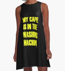 Cape superhero cape washing machine A-Line Dress