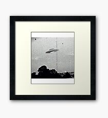 UFO Oldschool Space Disc Framed Print