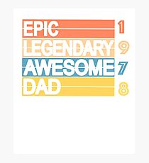 Vintage RETRO 1978 Dad Photographic Print