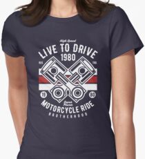 MOTORCYCLE GARAGE Women's Fitted T-Shirt