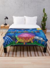 Starry Night Over Epcot Throw Blanket