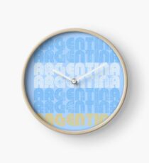 Argentina Football Soccer Designs Tee and Apparel Clock
