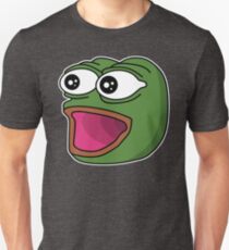 POGGERS Emote - White Outline Unisex T-Shirt