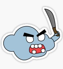 angry zombie cloud Sticker