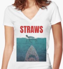 Pailles T-shirt moulant col V