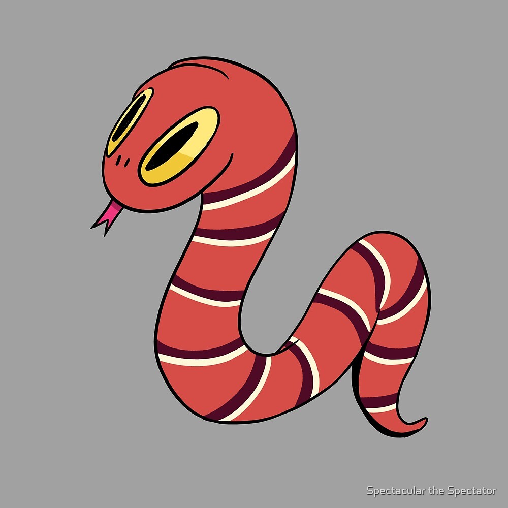Serpiente De Dibujos Animados De Rayas Lindo De Bronze Animation Redbubble