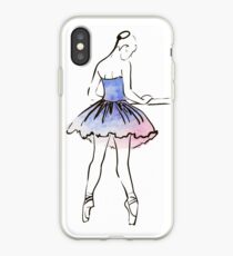 Ballerina-Figur, Aquarellillustration iPhone-Hülle & Cover