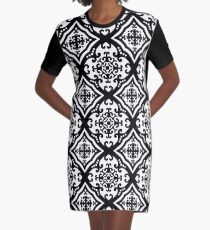 A Fine Flourish Digital Pattern Design Graphic T-Shirt Dress
