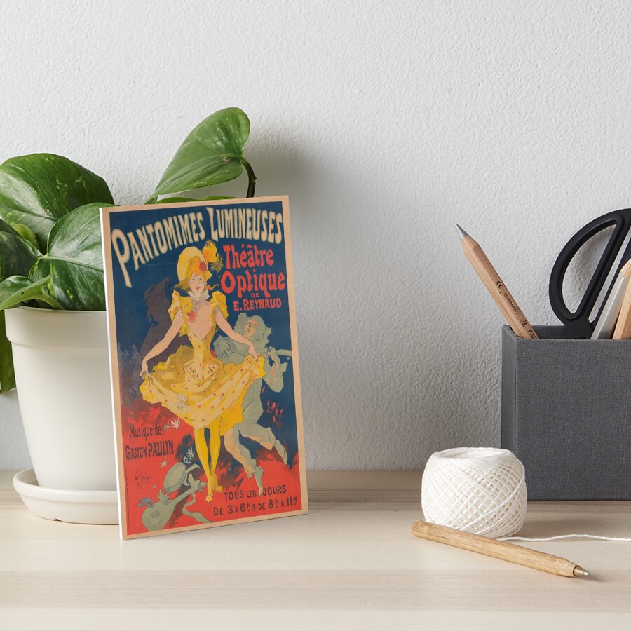 Pantomimes Lumineuses Vintage Poster Art Board Print