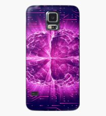 Purple Glowing Brain Wired On Neural Surface Or Electronic Conductors Case/Skin for Samsung Galaxy