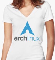 Arch Linux Women's Fitted V-Neck T-Shirt