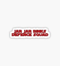 Darth Jar Jar Fan (red, bold) Sticker