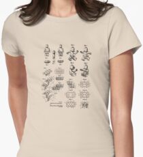 Lego Toy Bricks and Lego Man Vintage Patent Drawing Women's Fitted T-Shirt