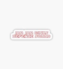 Darth Jar Jar Fan (red, outline) Sticker