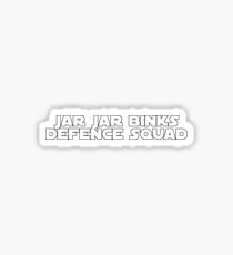 Darth Jar Jar Fan (white, bold) Sticker