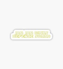 Darth Jar Jar Fan (yellow, outline) Sticker