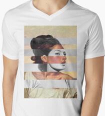 Delacroix's Orphan Girl at the Cemetery & Sophia Loren Men's V-Neck T-Shirt