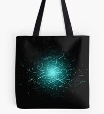 Glowing High Energy Particles Flowing Inside A Sphere Tote Bag