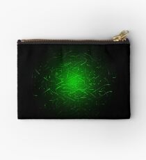 Glowing High Energy Particles Flowing Inside A Sphere Studio Pouch