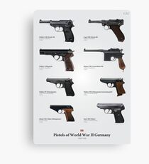 Pistols of World War II Germany Canvas Print