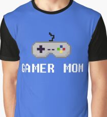 8Bit Retro Gamer Mom with Controller Design - Gaming Mom Graphic T-Shirt