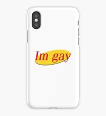 Im gay Seinfeld funny meme / logo parody iPhone Case