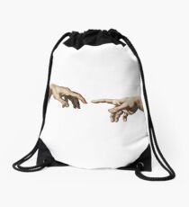The creation of Adam Drawstring Bag