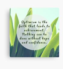 Leaves Quotation (Helen Keller #1) Canvas Print