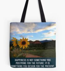 Flower Quotation (Jim Rohn) Tote Bag