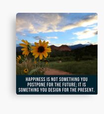 Flower Quotation (Jim Rohn) Canvas Print