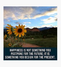 Flower Quotation (Jim Rohn) Photographic Print