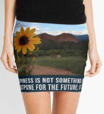 Flower Quotation (Jim Rohn) Mini Skirt