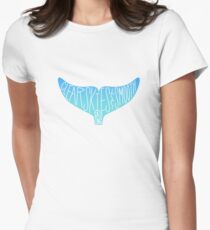 Clear Skies Smooth Sailing Dolphin Tail Women's Fitted T-Shirt