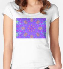 Golden Morning Neon Double Kaleidoscope Women's Fitted Scoop T-Shirt