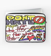 Don’t Hate (laptop skin, clear background) Laptop Sleeve
