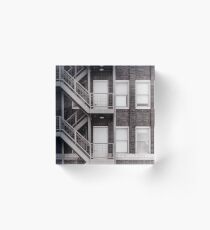 Apartment Fire Escape Acrylic Block