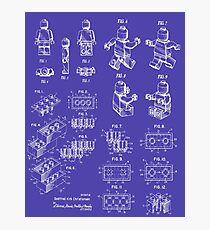 Patent-Drucke - Lego Building Bricks und Lego Man Fotodruck