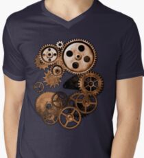 Steampunk Gears Men's V-Neck T-Shirt