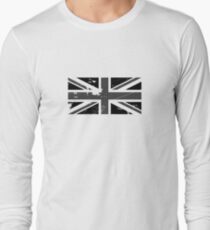 Union Jack - Black and White Long Sleeve T-Shirt