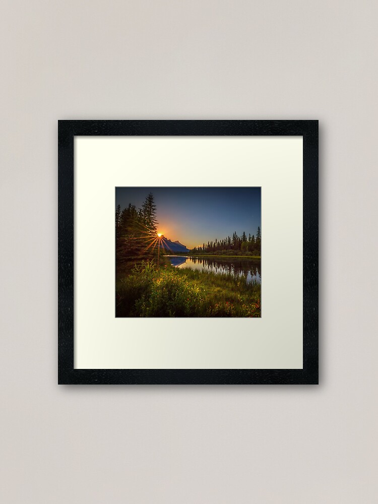 Alternate view of Bow River Setting Sun Framed Art Print