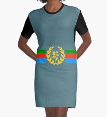 Eritrean Flag - Eritrean Emblem & Eritrea Flag Shirt Graphic T-Shirt Dress